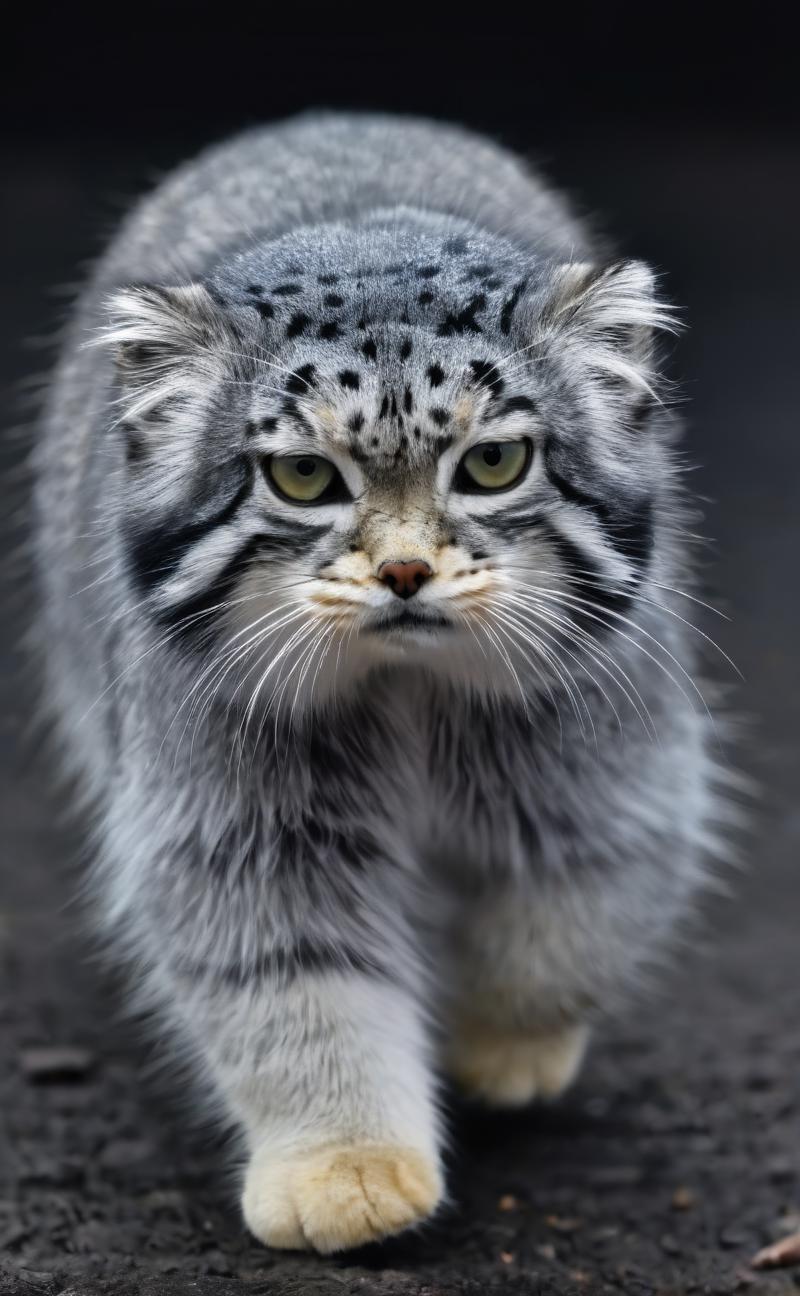 03629-2965520910-s4s the pallas's cat,hunting, run toward viewer,cute and curious,Gradient black background,4K HD hi-res photo,realistic Hasselbl.png